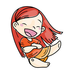 Cute cartoon kids. Vector and illustration.