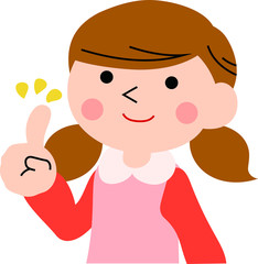 Advising girl with pigtails 3