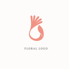 Vector illustration, Graphic Design Editable Design. Floral logo. Flower wedding icon. Luxury spring and summer, emblem.