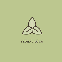 Abstract flower store logo icon vector design. Cosmetics, Spa, Beauty salon Decoration Boutique vector logo