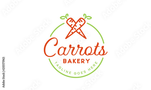 Carrots Bakery Logo Design Inspiration Stock Image And Royalty Free