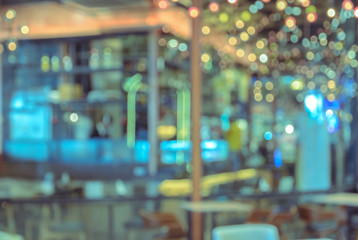 Abstract blurred restaurant interior background