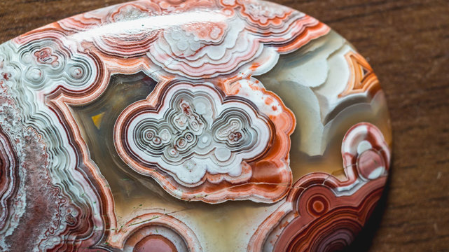 abstract pattern of agate stone. closeup detail of gemstone pattern. natural abstract geology background