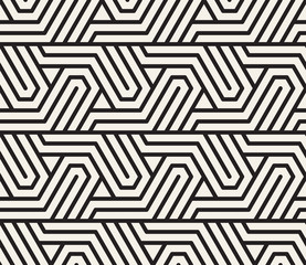 Vector seamless geometric pattern. Simple abstract lines lattice. Repeating elements stylish background