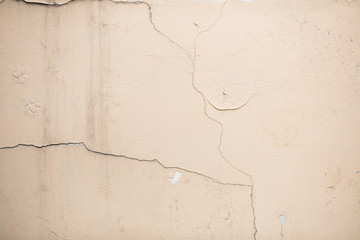 Obraz premium treshiny on the wall, old stucco, texture