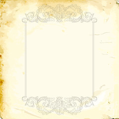 Vector baroque of vintage elements for design. 