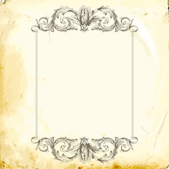 Vector baroque of vintage elements for design. 