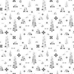 Stylish organic background. Seamless pattern.Vector. スタイリッシュ植物パターン