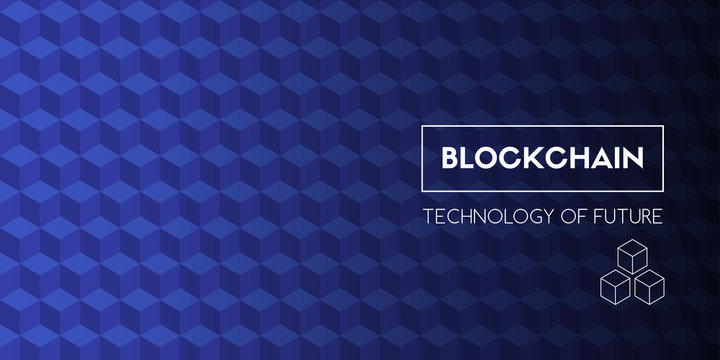 Blockchain. Technology of future. Vector layout template
