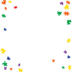 Confetti Background Pattern. Puzzle pieces and big ideas design, vector illustration graphic