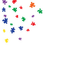 Confetti Background Pattern. Puzzle pieces and big ideas design, vector illustration graphic