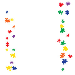 Confetti Background Pattern. Puzzle pieces and big ideas design, vector illustration graphic