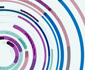 Circular lines, circles, geometric abstract background