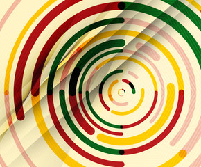 Circular lines, circles, geometric abstract background