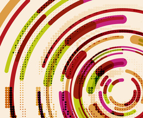 Circular lines, circles, geometric abstract background