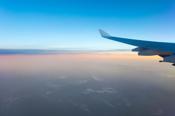 Naklejka na ściany i meble View from the airplane window