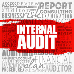 Internal Audit word cloud collage, business concept background