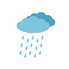 Rainy weathet icon, rainy clouds vector icon, rain