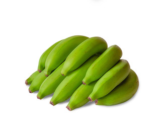 cavendish banana or bunch banana raw green.