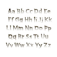 spiny font with black and white gradient