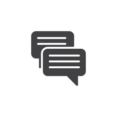 Speech bubble vector icon. filled flat sign for mobile concept and web design. Chat simple solid icon. Symbol, logo illustration. Pixel perfect vector graphics