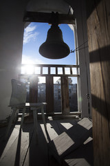 Obraz premium church bells. Belfry of the Orthodox Church. Old time, vintage.