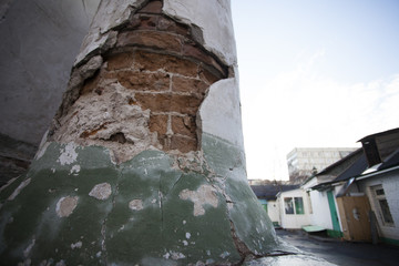 Old house. Old, cracks, vintage