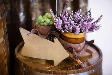 flowers and arrow pointer to place text.