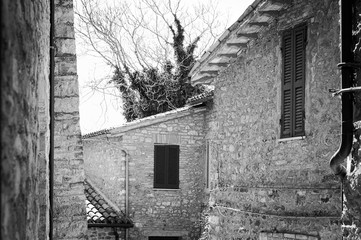 Italian architectural details in Spello (Umbria, Italy)