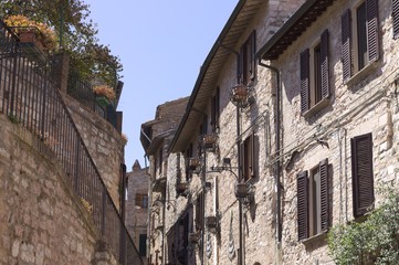 Fototapeta na wymiar Italian architectural details in Spello (Umbria, Italy)