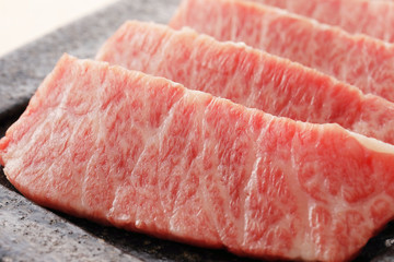 和牛　三角バラ　Wagyu Short-Rib beef. Is the Japanese.