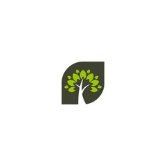 Tree Nature Organic Ecology Environment Creative Logo, Abstract vibrant tree logo design, root vector - Tree of life logo design inspiration isolated on white background.