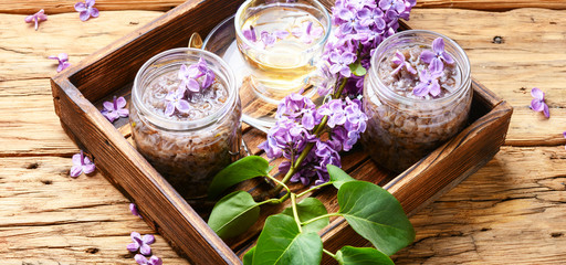 Homemade jam from the lilac