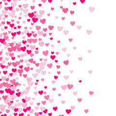 Cute little hearts background, random order, different size and colors