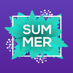 Summer - modern vector colorful illustration