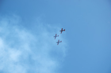Fototapeta na wymiar aircraft show aerobatics air show