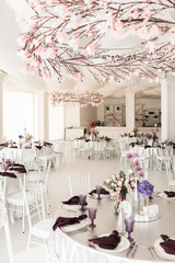 Photo of beautiful wedding hall isolated