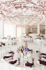 Photo of amazing wedding hall isolated