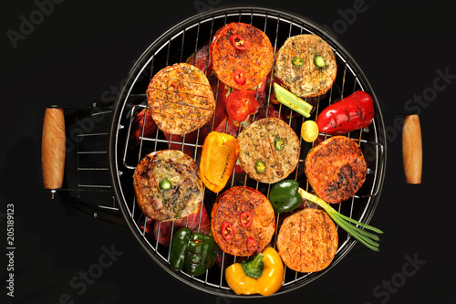 Potrawy Z Grilla Mięso I Warzywa Na Grillu Stock Photo And