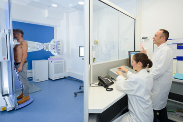 man having medical imagery