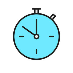 stopwatch time icon. simple illustration outline style sport symbol.