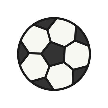 football ball icon. simple illustration outline style sport symbol.