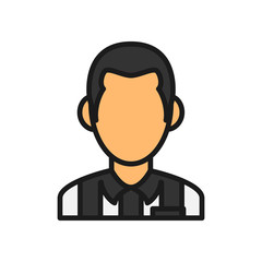 football referee man icon. simple illustration outline style sport symbol.