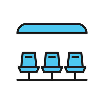 Substitute Player Icon. Bench Spare Players. Simple Illustration Outline Style Sport Symbol.