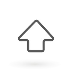 Arrow Icon Vector flat design style. Mobile application user interface element