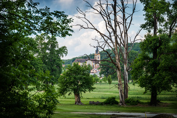 Church in Hluboka nad Vltavou, Czech Republic.