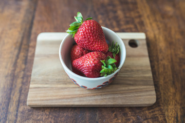 strawberries in a cup