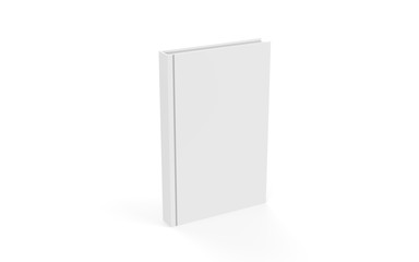 Hardcover book mock-up on isolated white background, 3d illustration