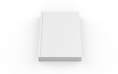 Hardcover book mock-up on isolated white background, 3d illustration