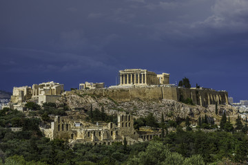 Naklejka premium The Acropolis of Athens with the Parthenon Temple